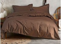 Постельное белье сатин Premium Lotus Home - Dakota Modern Chocolate (Турция), евро